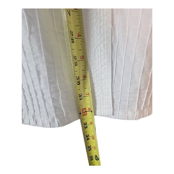 WaterSister Lagenlook Tunic Top 2XL Mandarin Collar Midi Sleeve White NEW‎ - Picture 11 of 11